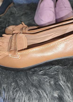 Hotter uk4 37p шкіряні лофери на танкетці з натуральної шкіри ззовні та зсередини