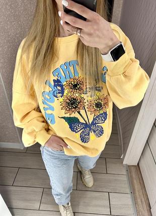 Утеплений світшот оверсайз м