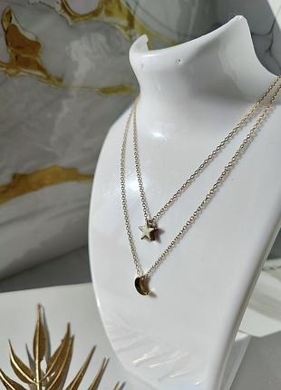 Ланцюжок на шию в золотистому кольорі, біжутерія