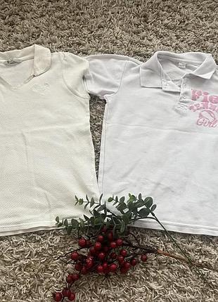 Набір пакет шкільна дитяча футболка-поло 134-140 зріст