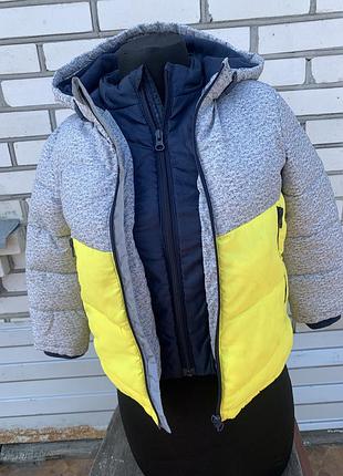 Курточка  зимова дитяча для хлопчика на вік 5-6 років