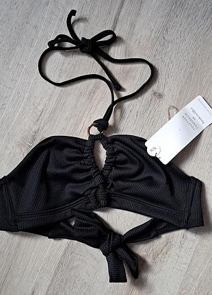 Купальний верх бандо чорний розмір s