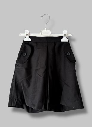 Юбка-шорты 80680204 черные для девочки школьная форма