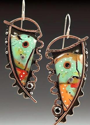 Вінтажні геометричні сережки