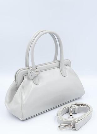 Сумка жіноча шкіряна polina&amp;eiterou 6655 grey-l.blue