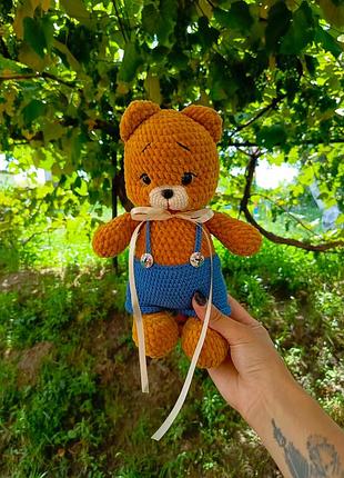Плюшевые мишки, вязаный мишка, игрушка мягкая медведь