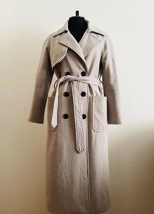 Шерстяное женское длинное пальто on parle de vous