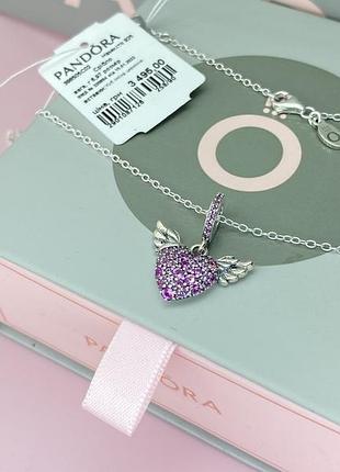 Серебряное ожерелье пандора pandora крылья ангелика оригинал\серебро 925