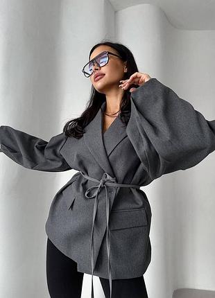 🌈4! хітовий жіночий жакет сірий женский графітовий графіт графит піджак