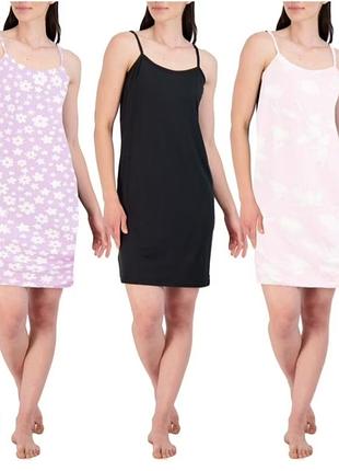 Хлопковая ночная сорочка на тонких брительках. marks spencer