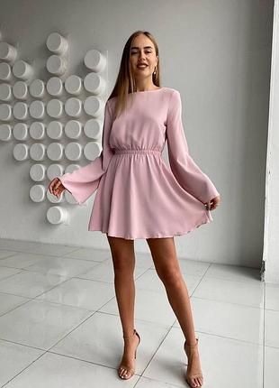 🌈3! шикарное женское платье красивое спинка пудра пудровый платье женское платье розовое