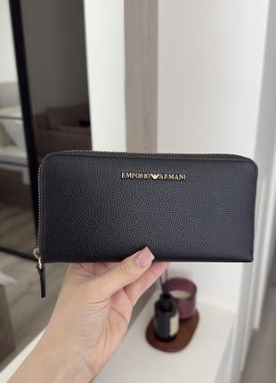 Шкіряний гаманець emporio armani | оригінал