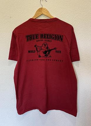 Чоловіча футболка вишнева червона true religion тру реліжн