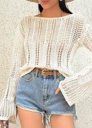 Ажурна блузка сітка