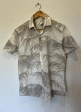 Чоловіча сорочка бежева класична рейс reiss