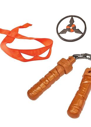 Набор игрушечного нунчаки кликмаркет tmnt микеланджело 83523 трансформируется оружия