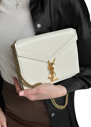 Брендова жіноча сумка ysl cassandra🤍| натуральна шкіра | premium якість