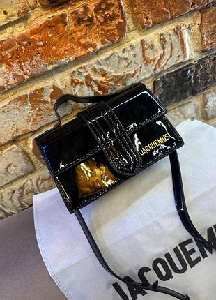 Жіноча маленька сумка лакова під бренд еко шкіра