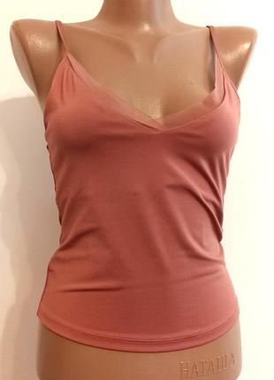Гладенький топ, майка,  топ кроп  zara xs/s