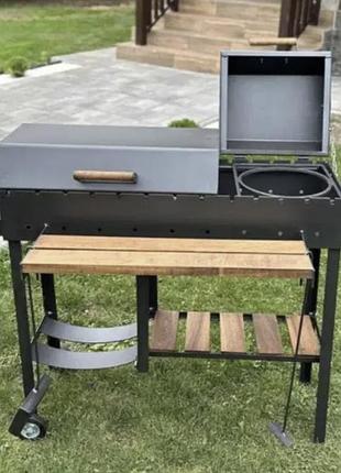 Мангал-барбекю с решеткой гриль mangur-2 (5мм), мангалы, барбекю и грили, раскладной мангал чемодан