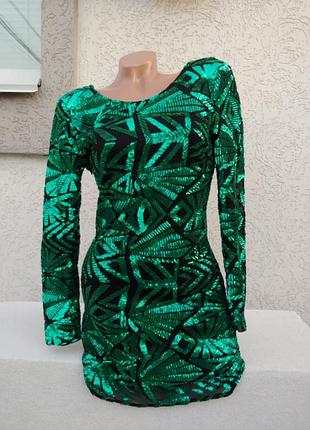 M/l феерическое вечернее праздничное коктейльное брендовое платье бу