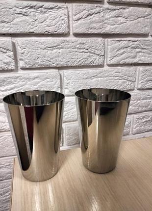 Набор стаканов, металл. европа