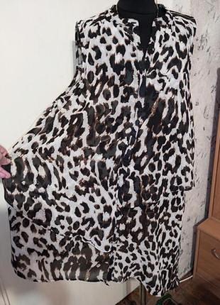 Шикарная асимметричная леопардовая удлиненная блузка пляжная туника большого размера индия