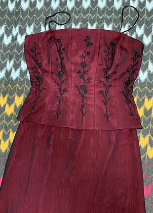 Жіночий костюм вишитий корсет і довга спідниця, вечірній святковий комплект