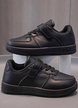 Кеди 114, р.26,27,28,29,30(а),30,31,32,33,34,35,36,37, еко-шкіра, чорний