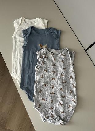 Боді майки hoodadoo next h&m 80 розміру на вік 9-12 міс