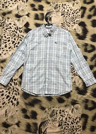 Рубашка burberry в клетку, размер xl