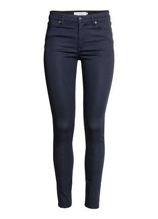 Брюки скинни темно синие 34, 36 размер h&amp;m