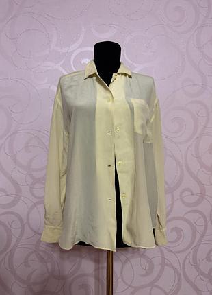 Блузка шовк рубашка довгий рукавх