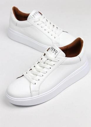 Білі кеди жіночі з натуральної шкіри на кожен день