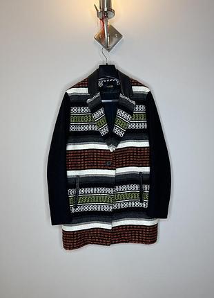 Пальто вовняне maje різнокольорове xxs-xs