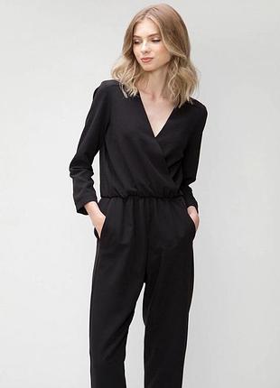 H&amp;m новый женский черный комбинезон, брючный деловой комбинезон, офисный стильный комбинезон, размер s/m