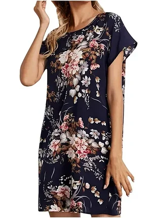 Платье в цветочный принт р.м