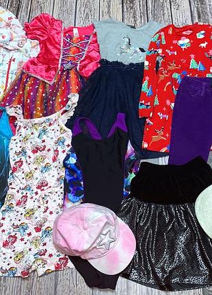 Пакет фирменных вещей для девочки 5-6 лет. 110-116 см(11 шт.)
