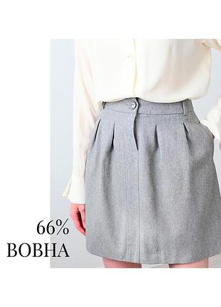 Идеальная шерстяная юбка на осень. мини юбка тепла.