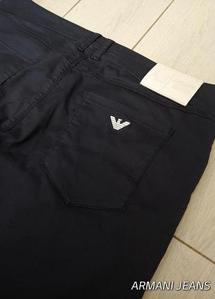 Легкие брюки стрейчевые мужские темно-синие от armani acqua jeans