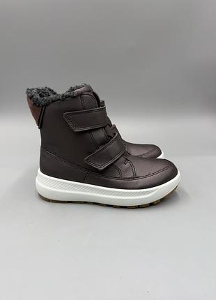 Шкіряні зимові чоботи ecco solice 28, 29, 30, 31, 33 кожаные сапоги черевики