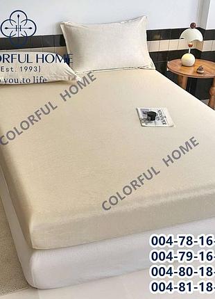 Велюрове простирадло на резинці 160/200, 180/200