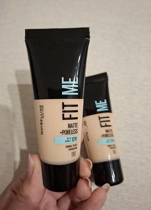 Тональний крем maybelline new york fit me матуючий 110 porcelain 30 мл