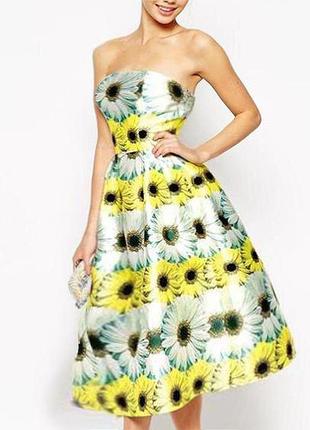 Распродажа платье миди chi chi london миди бандо со съемными бретельками