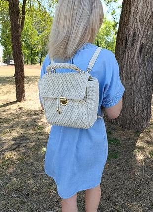 Стильний вязаний рюкзак на замовлення