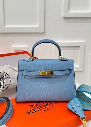 Голубая женская сумка люкс