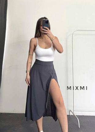 Юбка шорты цвет черный белый графит