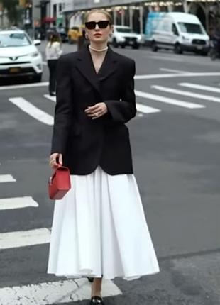 Белая хлопковая юбка