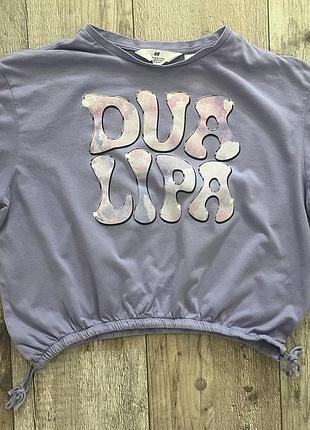 Футболка кроп 170 dua lipa h&m
