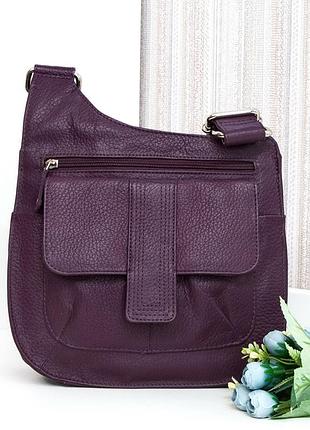 Сумка кожаная кроссбоди hotter, натуральная кожа.